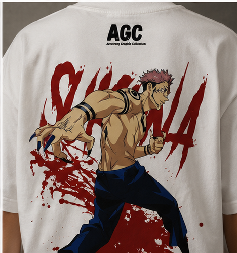 King of Curses Tee – Sukuna Oversized Anime Streetwear